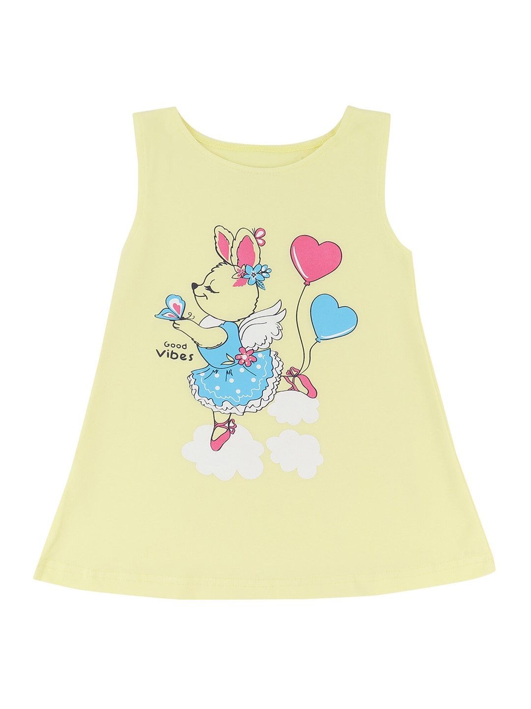 

Bodycare Kids-Girls Yellow A-Line Dress