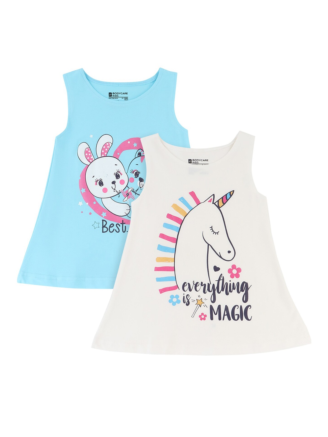 

Bodycare off white light blue A-Line Dress