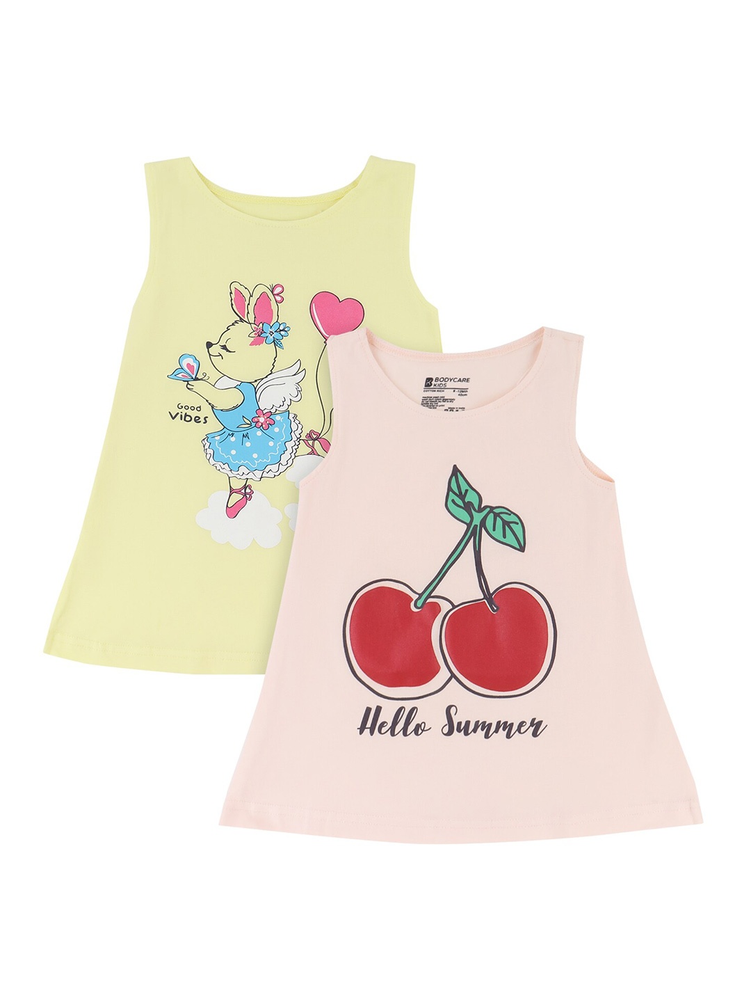 

Bodycare Set Of 2 Pink & Yellow A-Line Dress