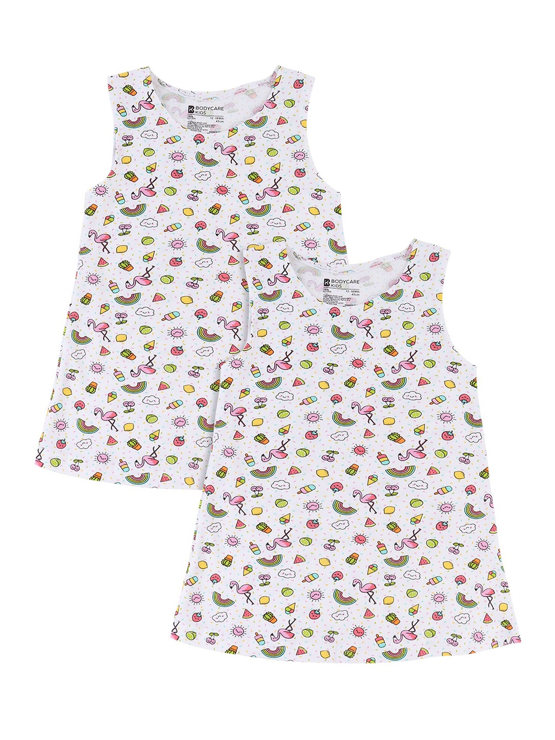 

Bodycare White A-Line Dress Pack Of 2