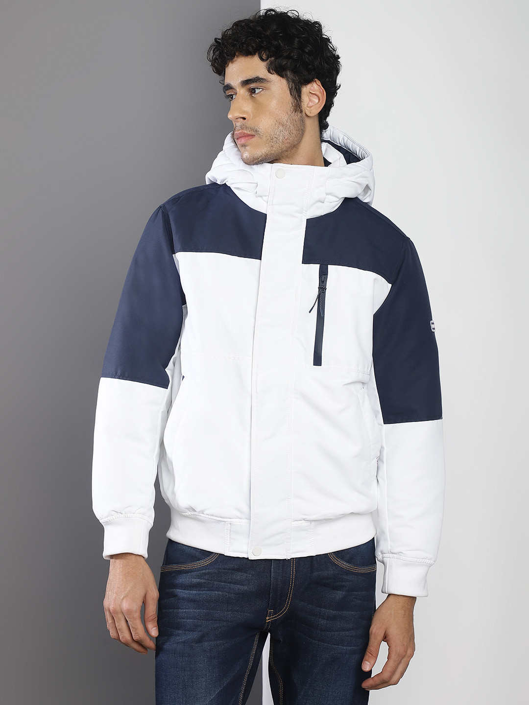 

Tommy Hilfiger Men Colourblocked Bomber Jacket, White