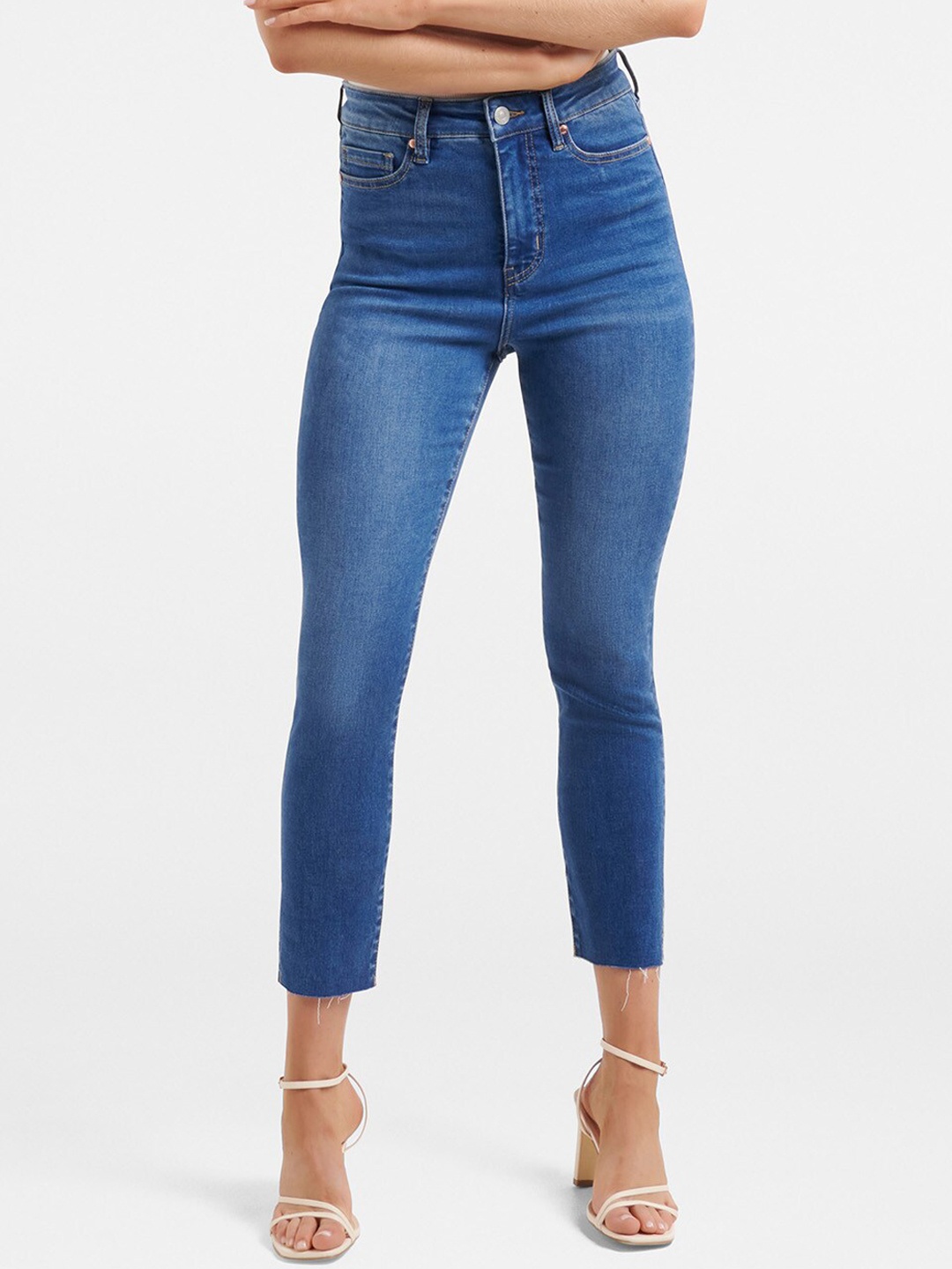 

Forever New Women Blue Skinny Fit High-Rise Light Fade Jeans