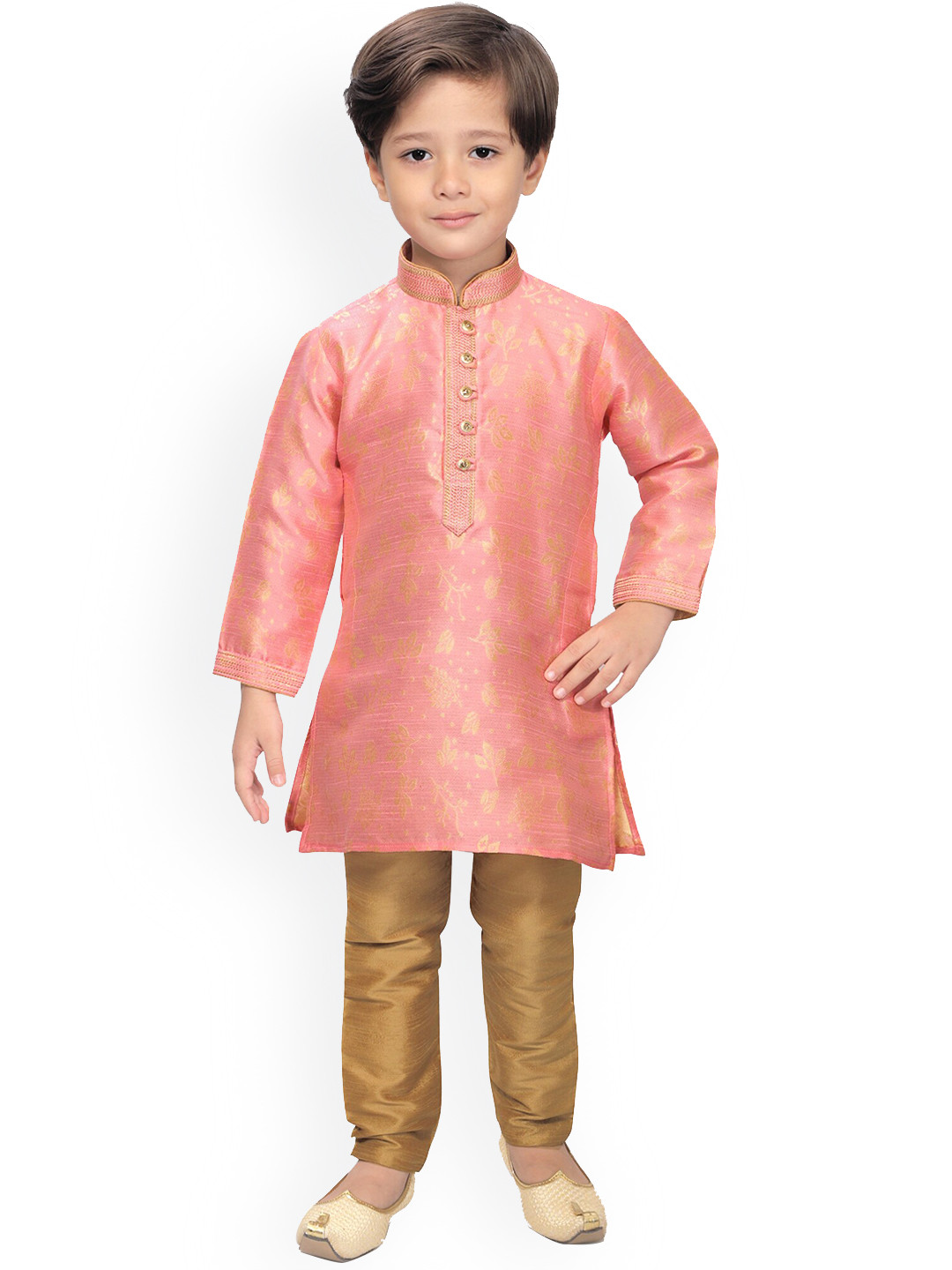 

KIDS FARM Boys Pink Kurta with Pyjamas