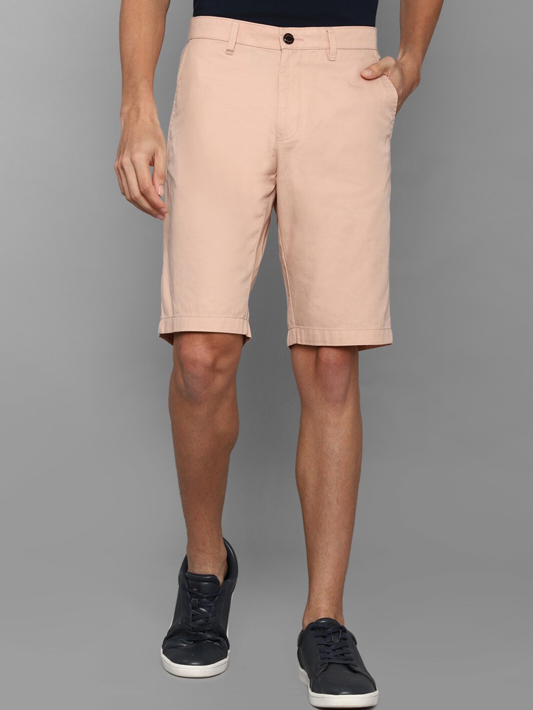 

Allen Solly Men Beige Slim Fit Cotton Shorts