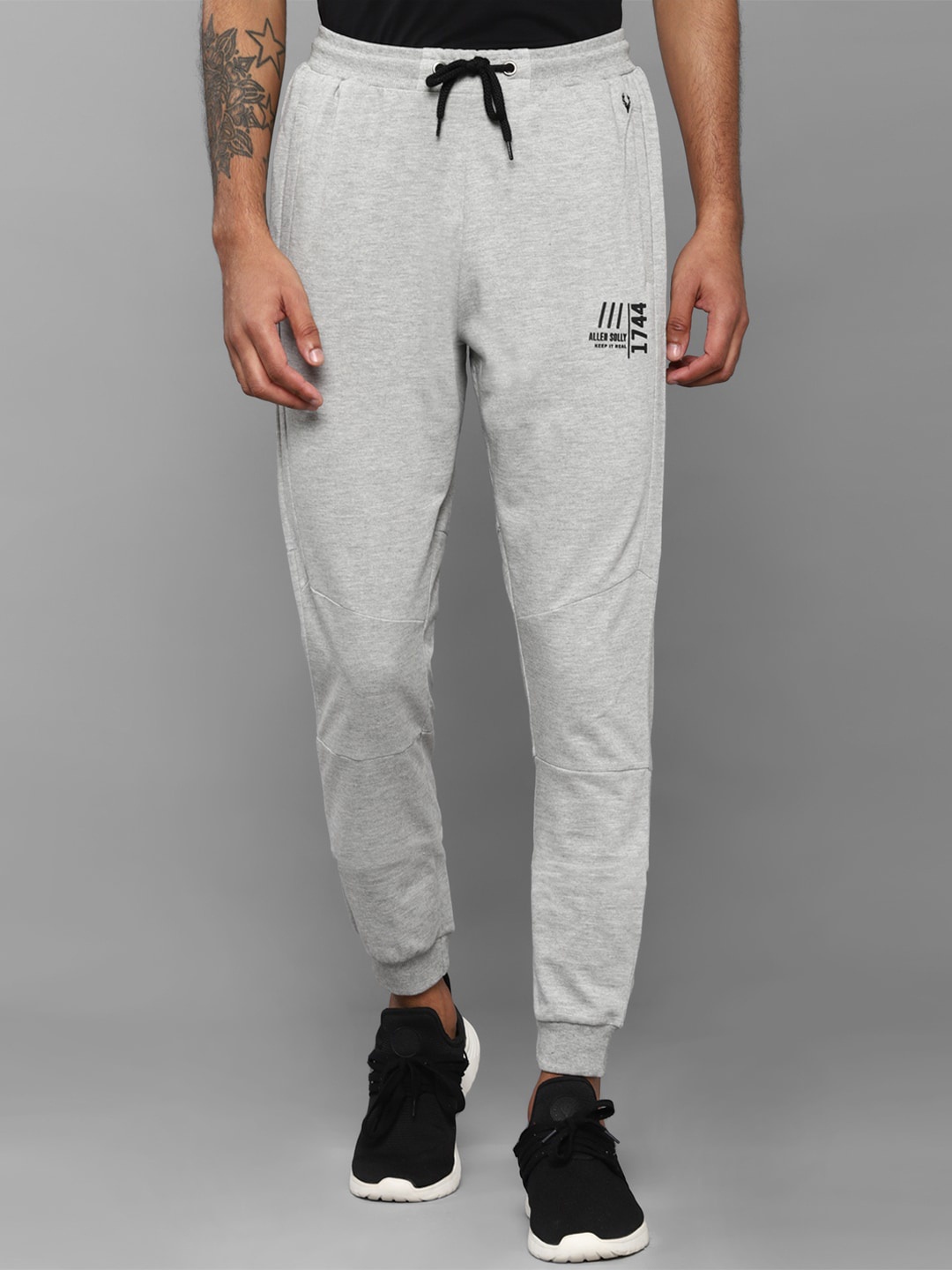 

Allen Solly Men Grey Solid Joggers