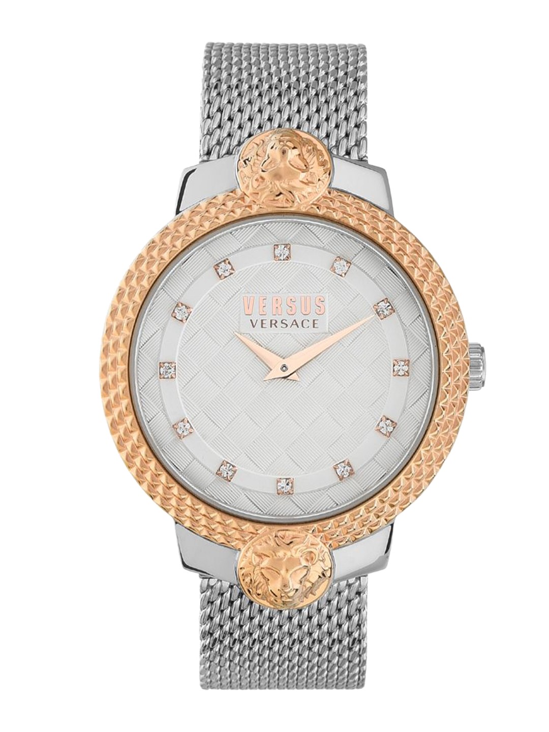 

Versus Women White Brass Embellished Dial & Silver Toned Bracelet Style Analogue Watch