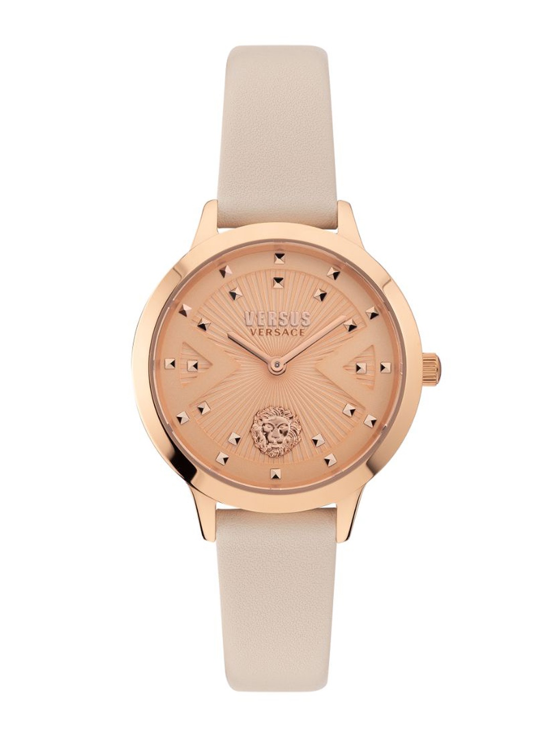 

Versus Women's Rose Gold-Toned Brass Dial & Beige Leather Straps Analogue Watch