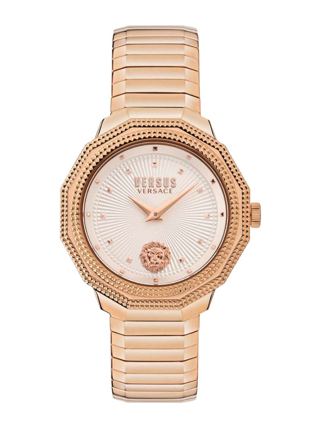 

Versus Women White Brass Embellished Dial & Rose Gold Toned Analogue Watch VSPZL0721