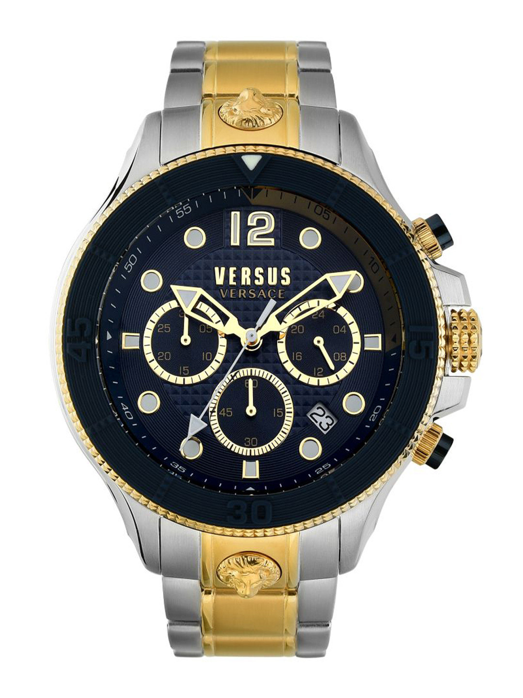 

Versus Men Blue Dial & Gold Stainless Steel Bracelet Style Straps Analogue Watch-VSPVV0520