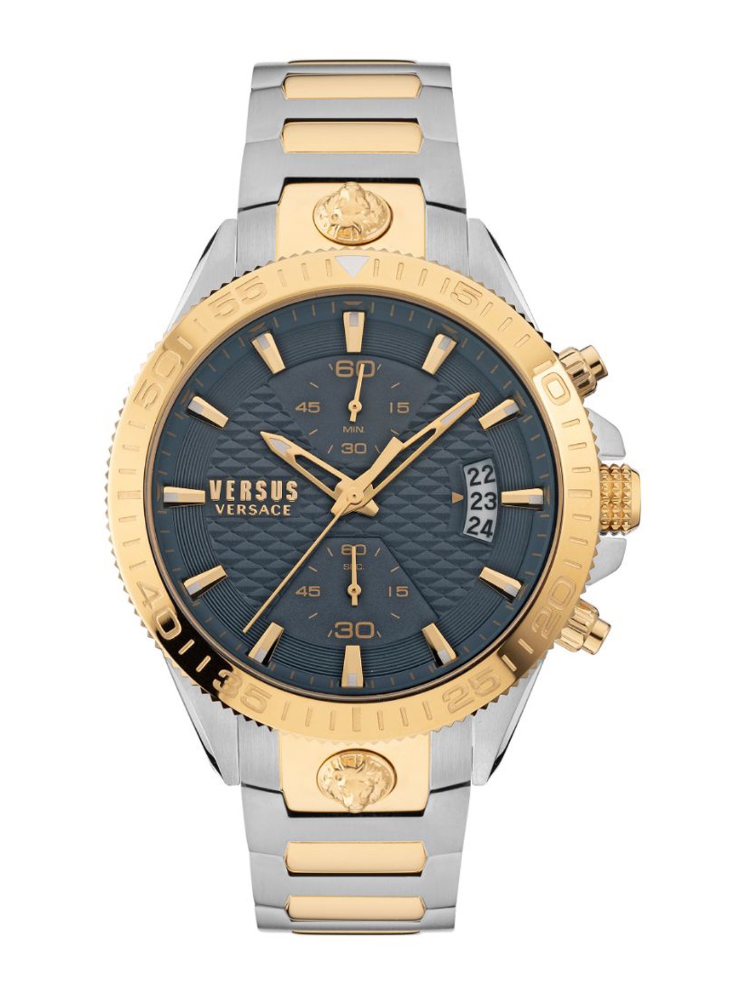 

Versus Men Black Brass Dial & Gold Toned Stainless Steel Straps Analogue Watch