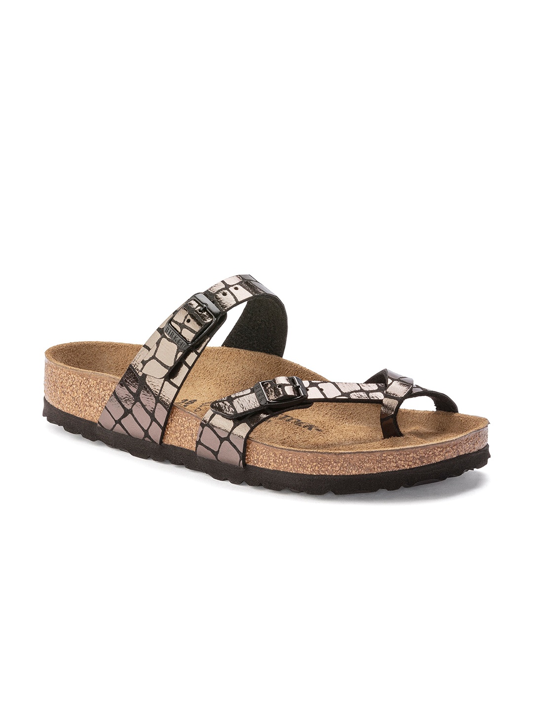 

Birkenstock Women Black Mayari Buckles Regular Width Flats