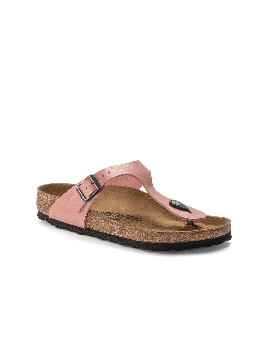 

Birkenstock Women Pink Regular Width T-Strap Flats