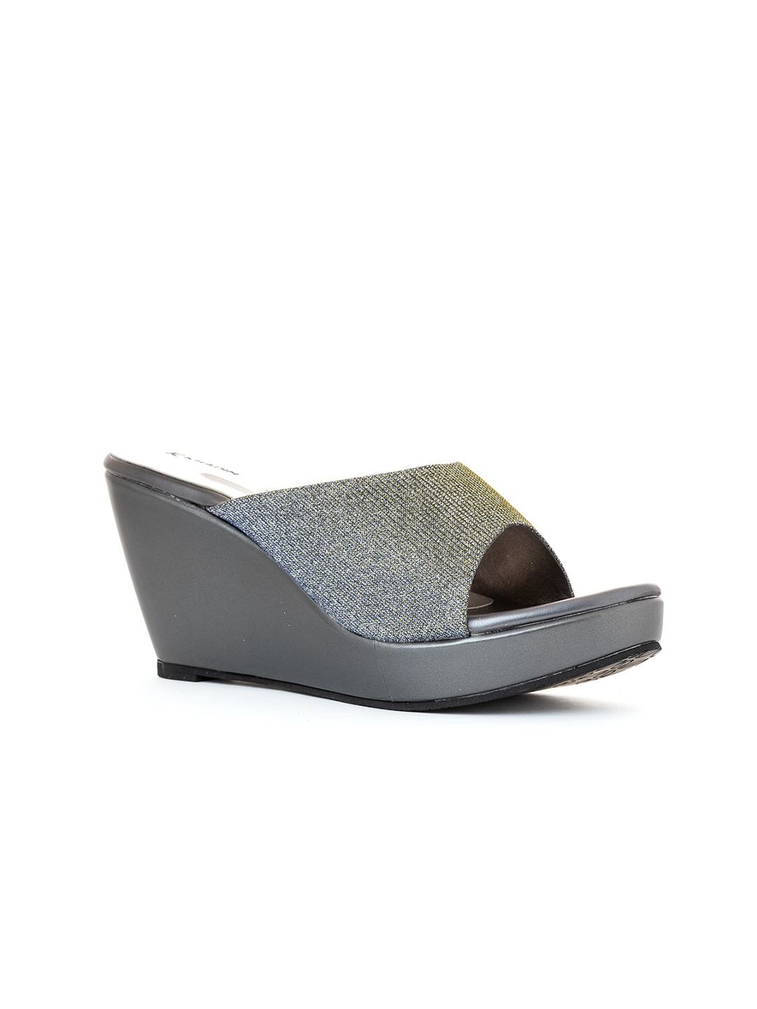 

Khadims Grey Party Wedge Peep Toes