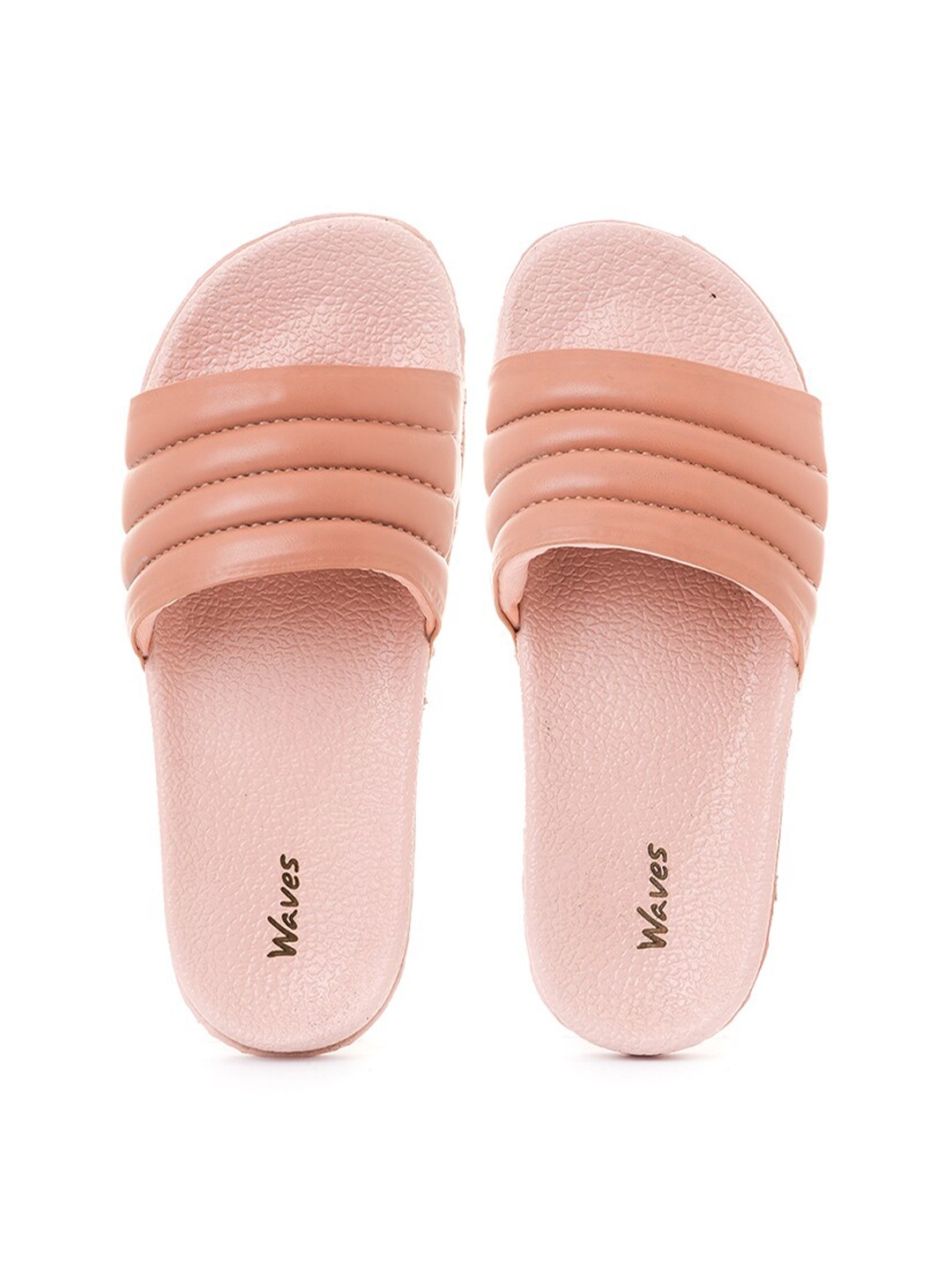 

Khadims Women Peach-Coloured Sliders