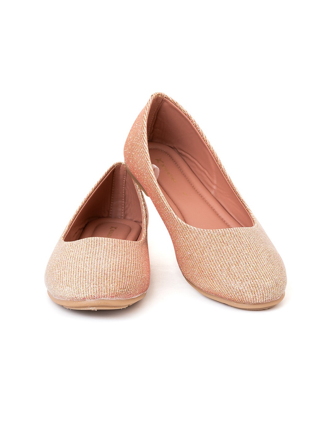 

Khadims Women Rose Gold Ballerinas Flats