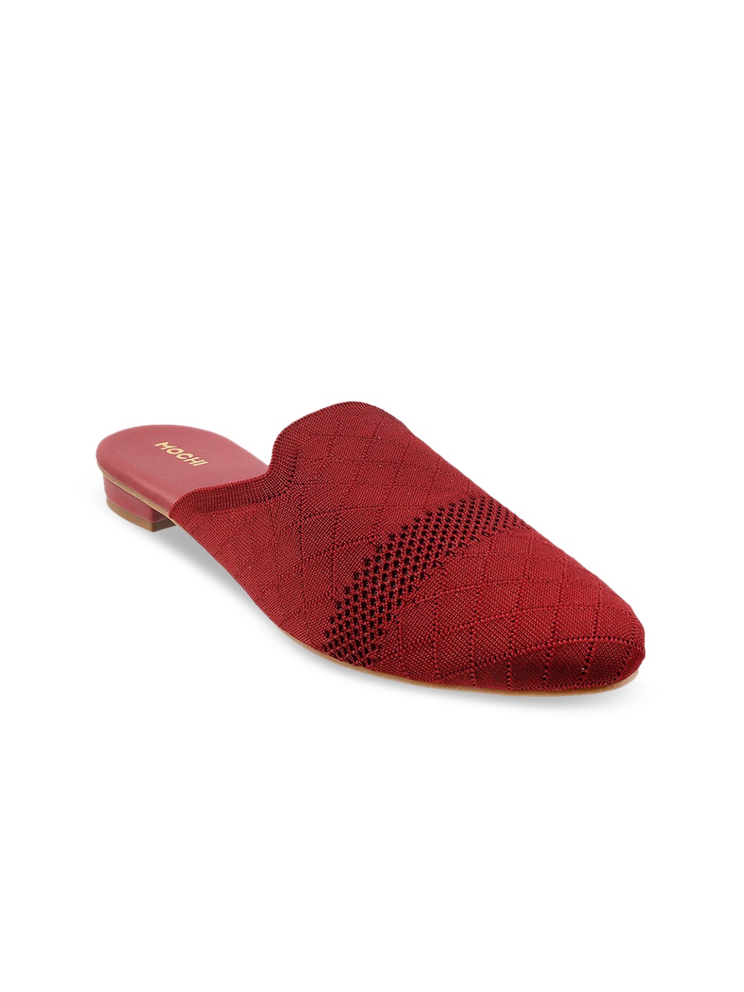 

Mochi Women Maroon Laser Cuts Flats