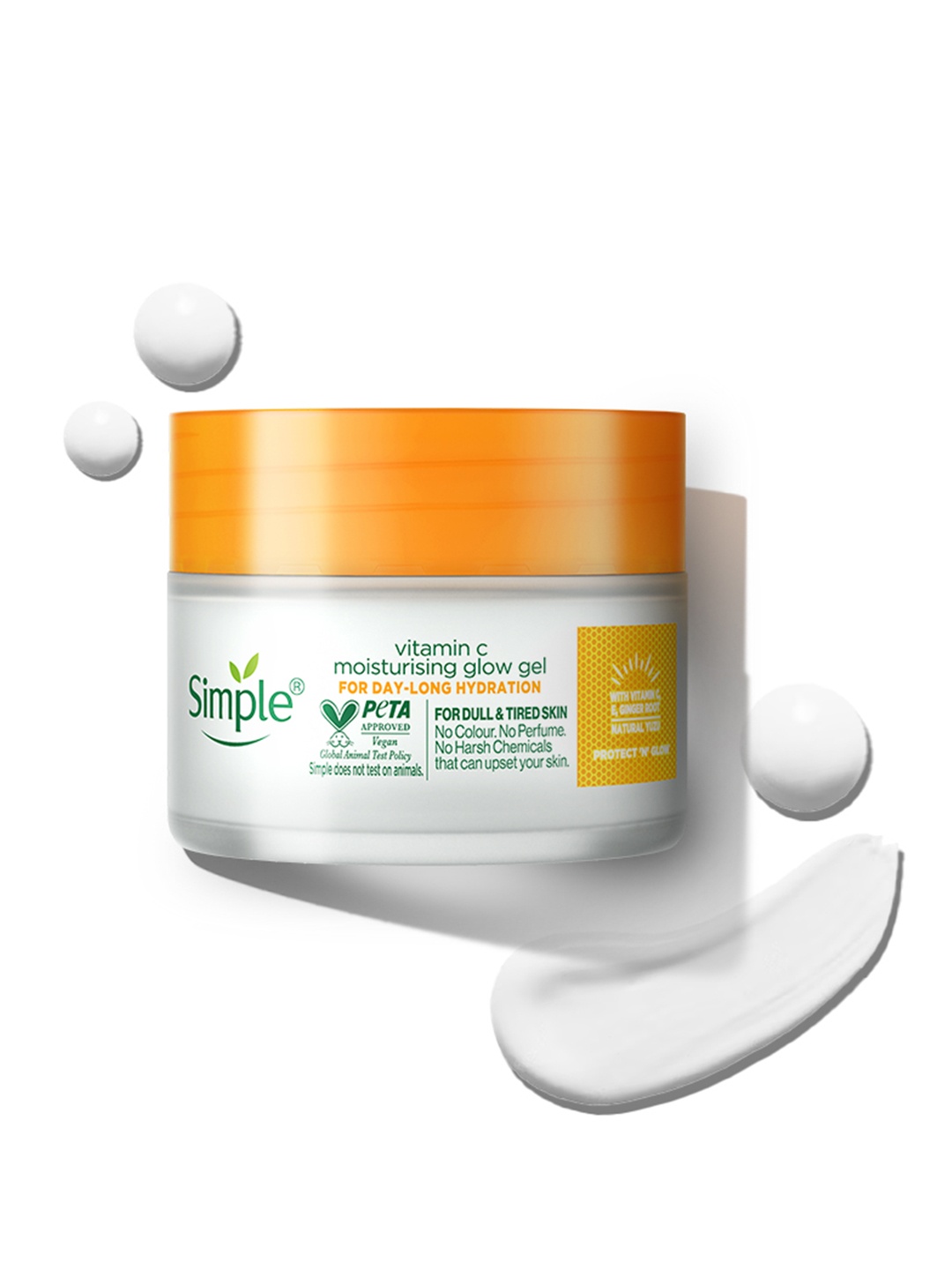 

Simple Protect N Glow Vitamin C Moisturising Glow Gel with Vitamin E & Ginger Root - 50 g, White