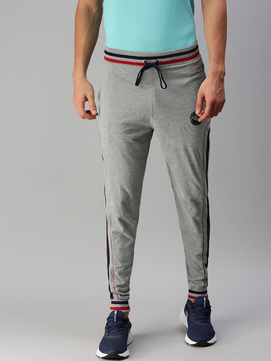 

ONN Men Grey Melange Solid Cotton Joggers