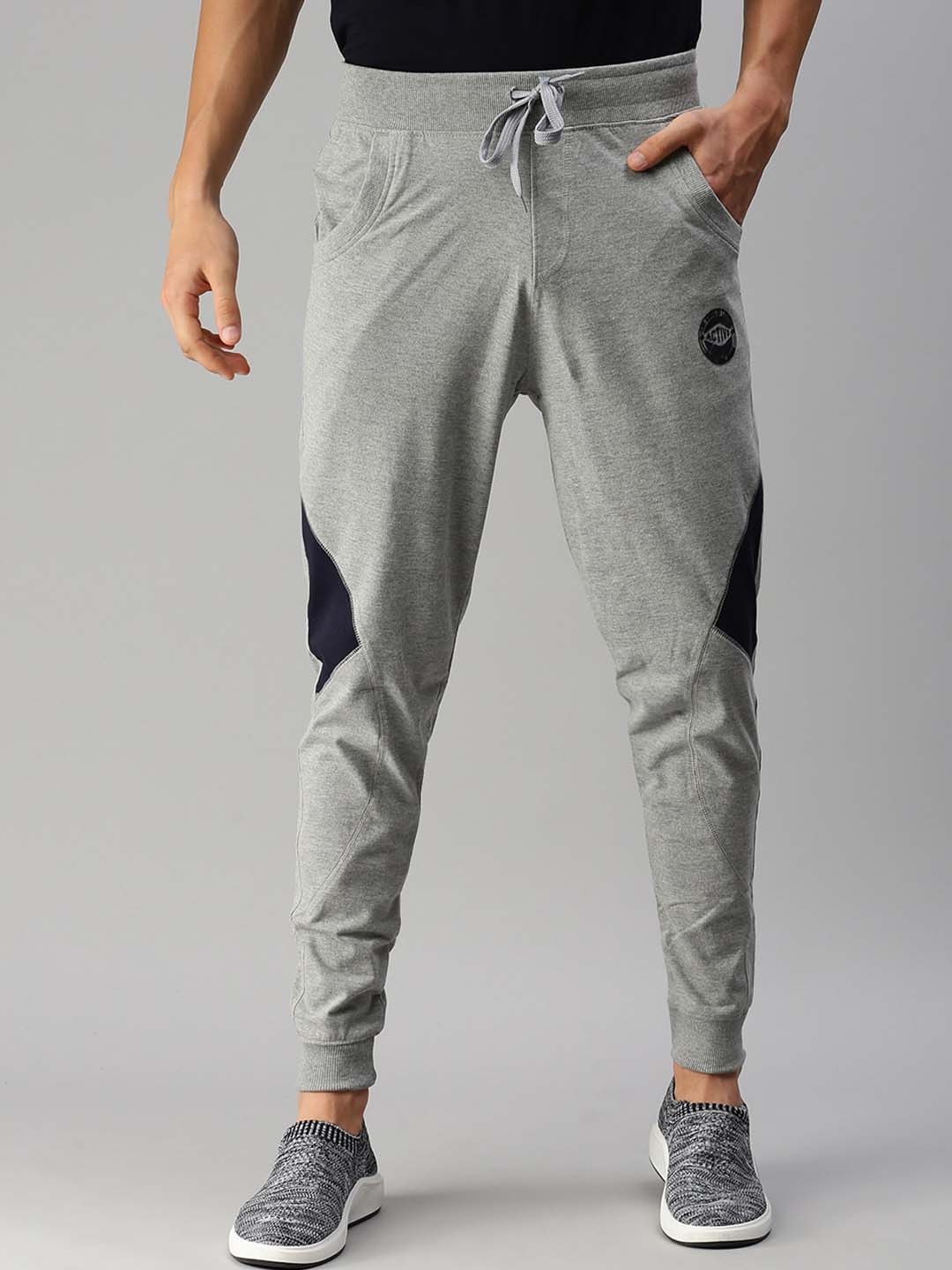 

ONN Men Grey Melange Solid Cotton Joggers