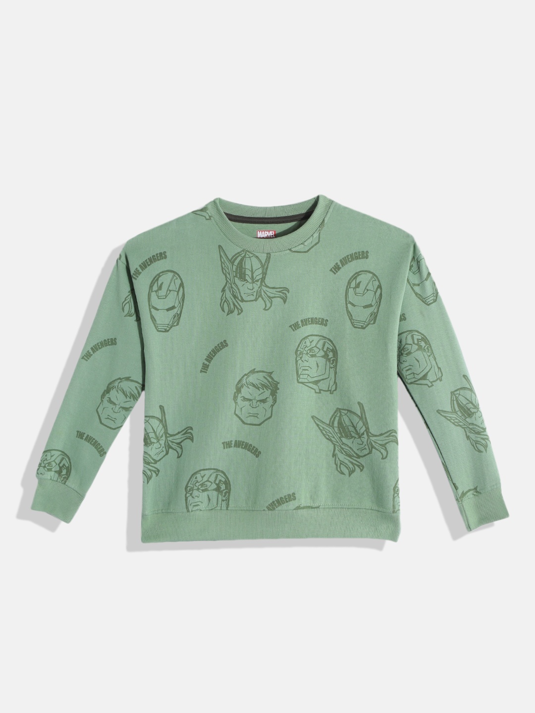 

YK Marvel Boys Green Avengers Print Sweatshirt