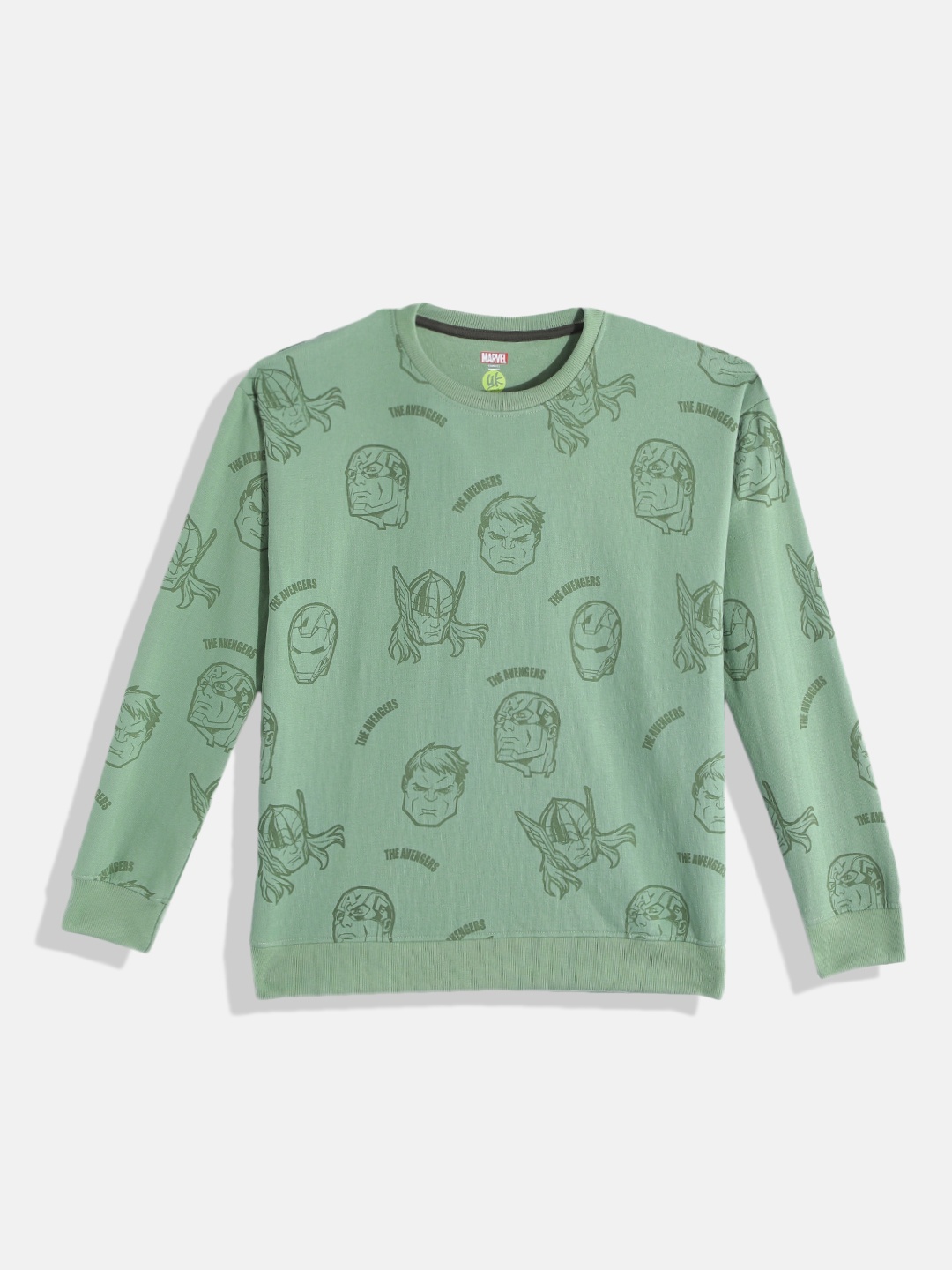 

YK Marvel Boys Green Avengers Print Sweatshirt