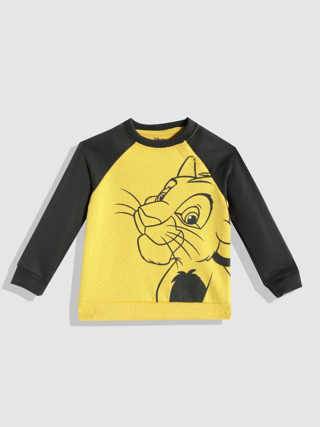 

YK Infant Boys Yellow & Olive Green Lion King Printed Sweatshirt