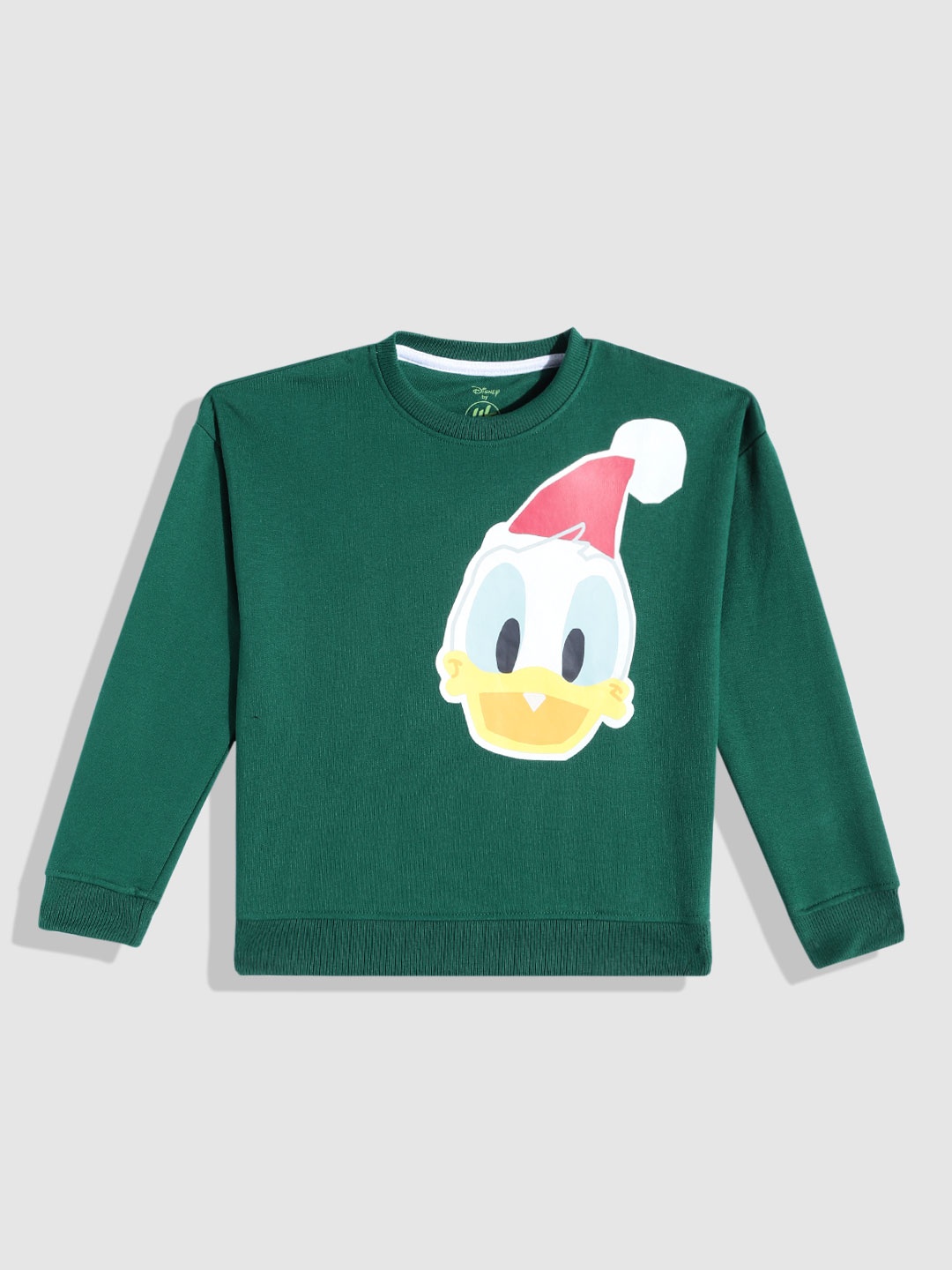 YK Boys Green Printed Sweatshirt