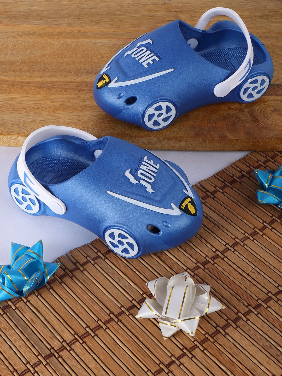 

PASSION PETALS Kids-Boys Blue Printed PU Sneakers