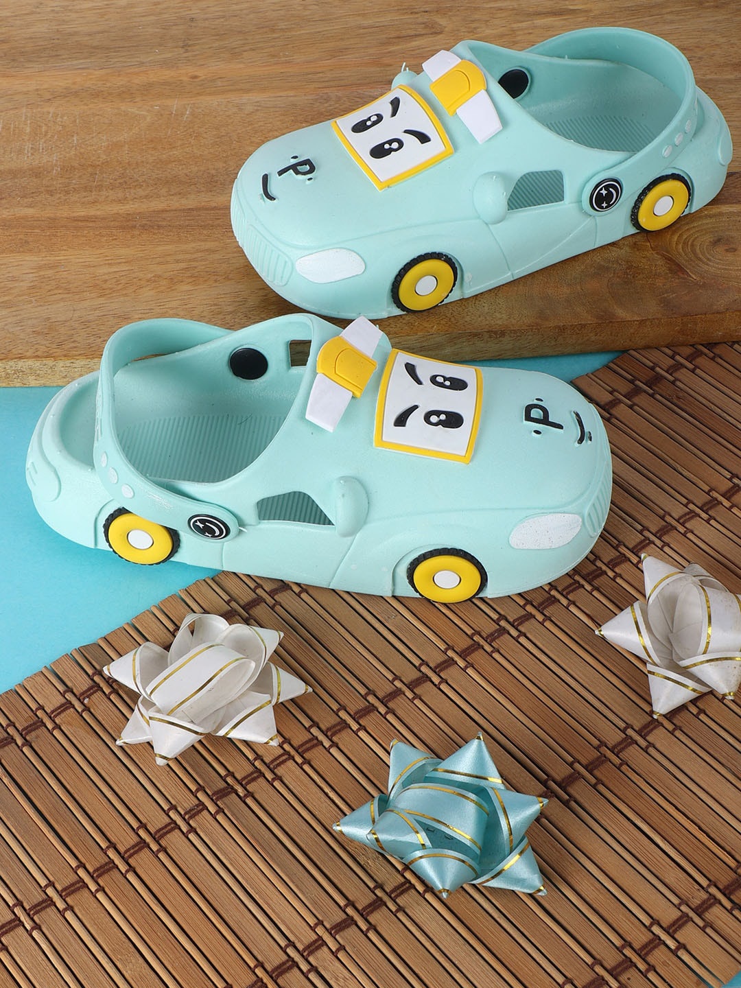 

PASSION PETALS Boys Blue Printed PU Slip-On Sneakers