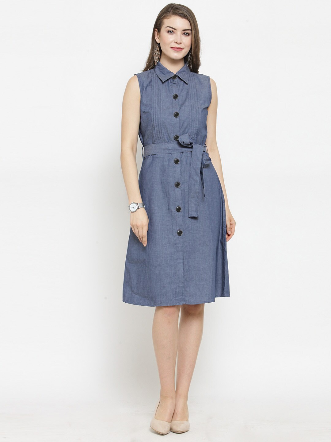 

Purple Women State Blue Shirt Dress