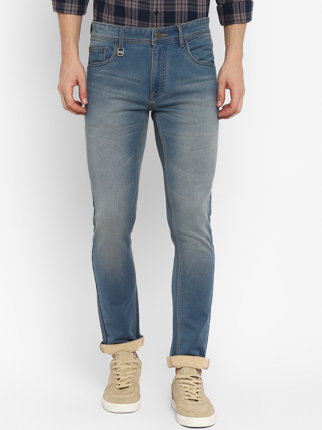 

Red Chief Men Blue Heavy Fade Cotton Poly Lycra Stretchable Casual Denim Jeans