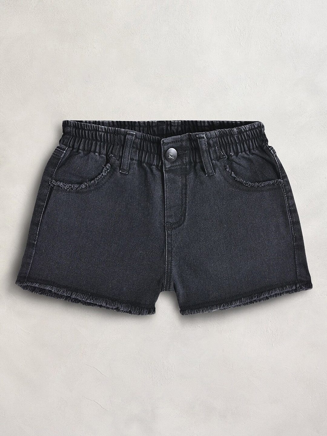 

Cherry Crumble Girls Black Denim Shorts