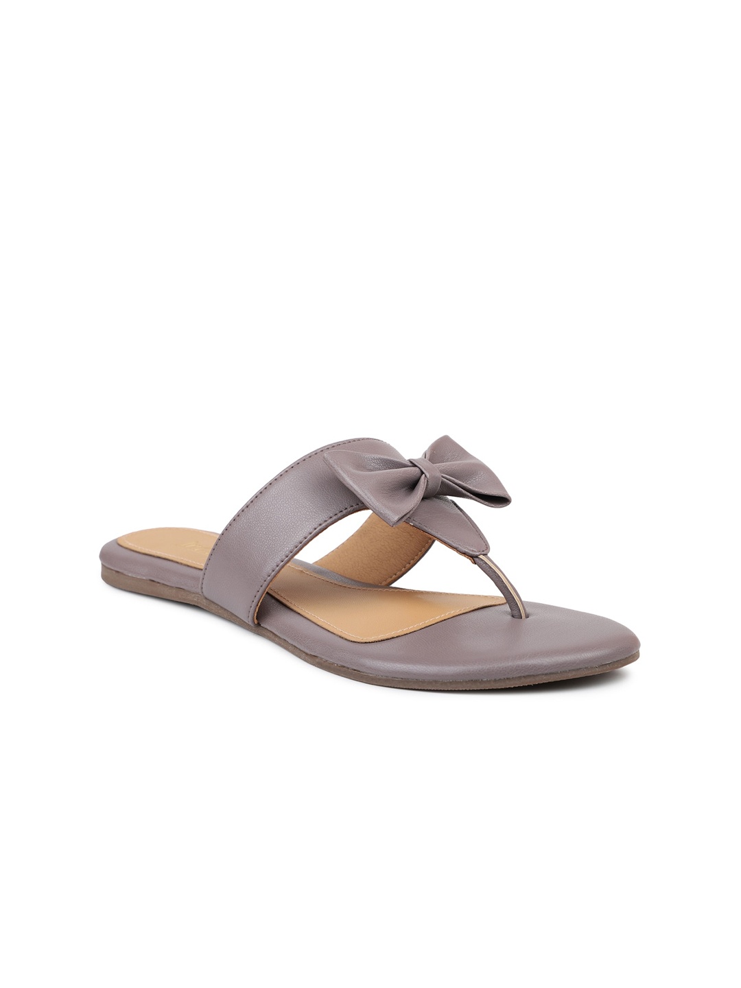 

Inc 5 Women T-Strap Mauve Bows Flats