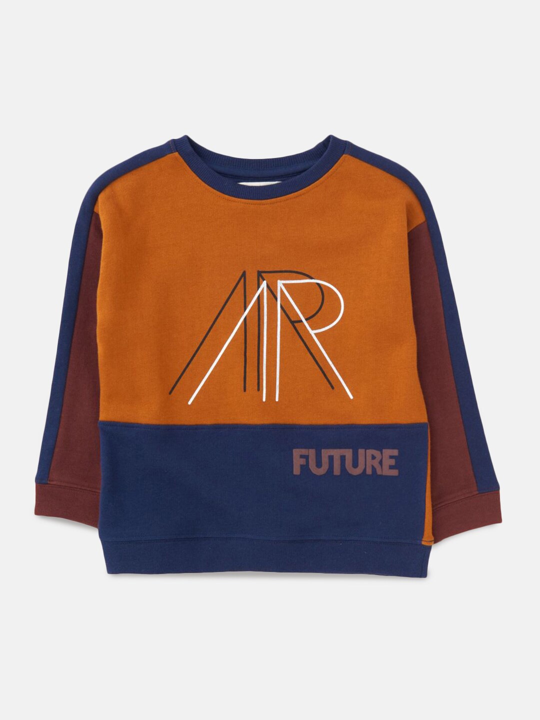 

Angel & Rocket Boys Rust Colourblocked Sweatshirt