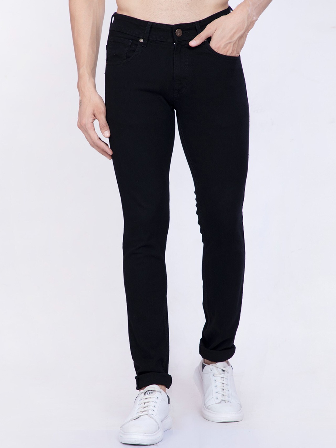 

HJ HASASI Men Black Slim Fit Stretchable Jeans