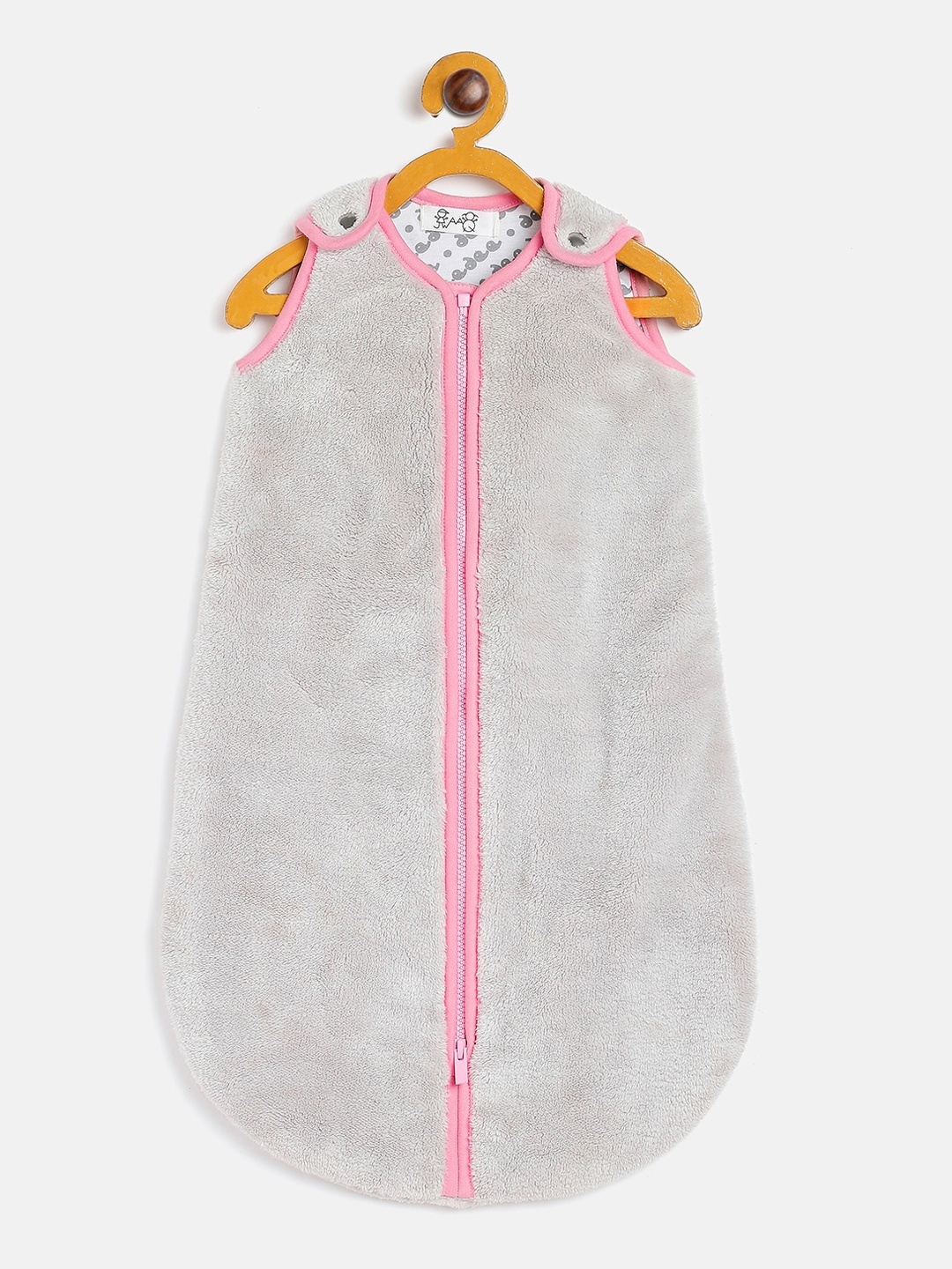 

JWAAQ Infant kids Grey Solid Cotton Sleeping Bag