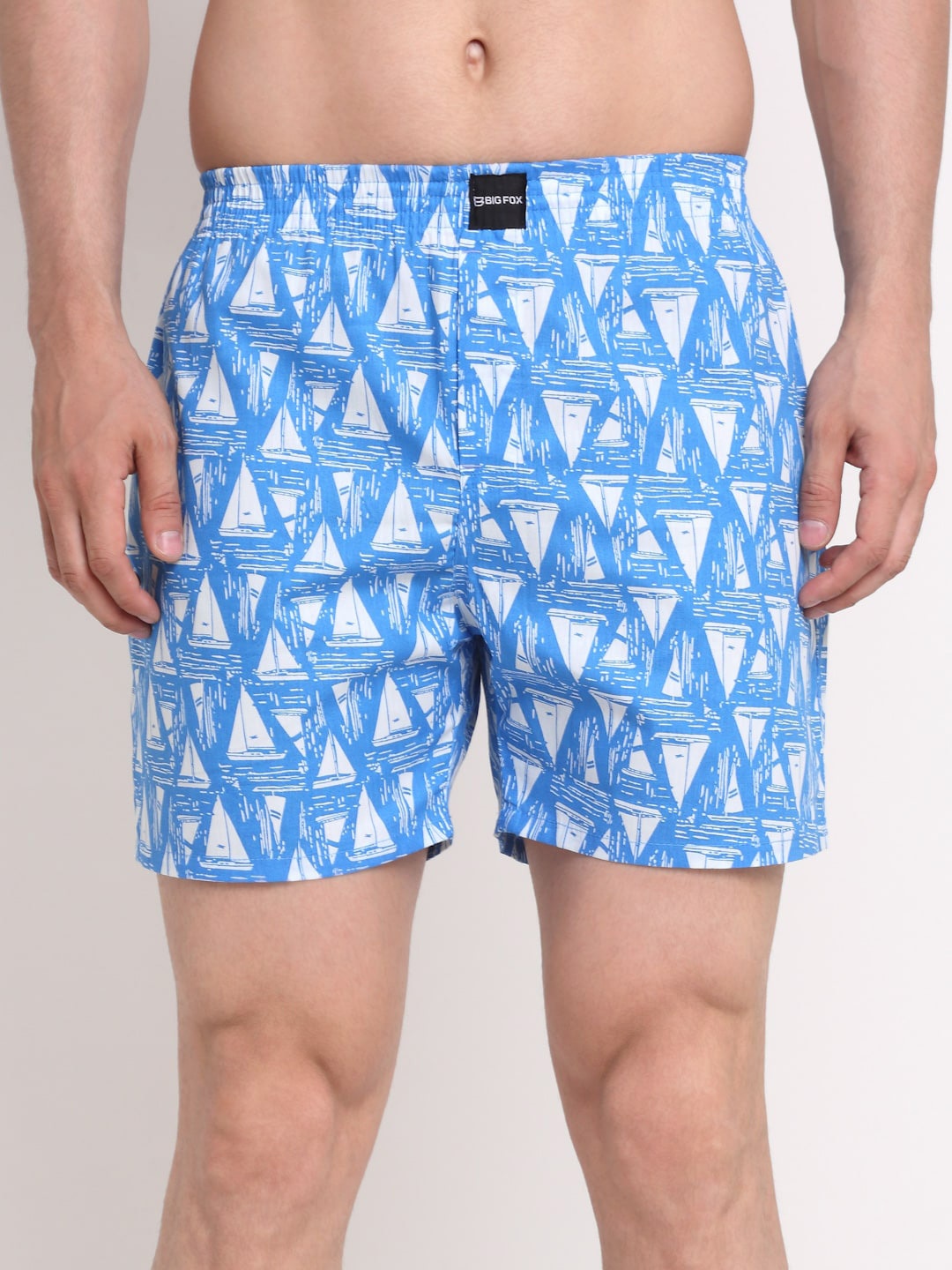 

Big Fox Men Blue Printed Boxers