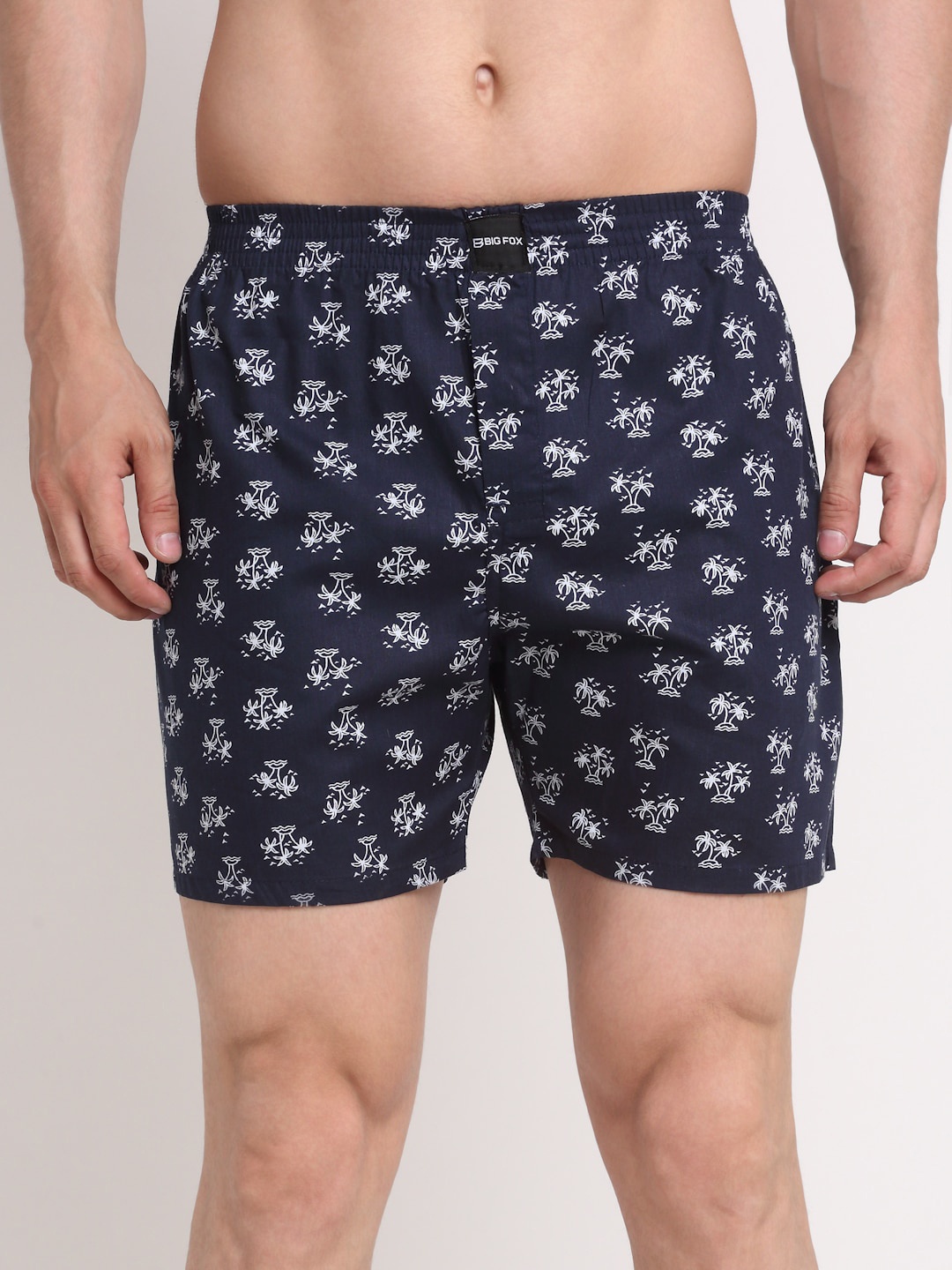

Big Fox Men Blue Printed Pure Cotton Boxers