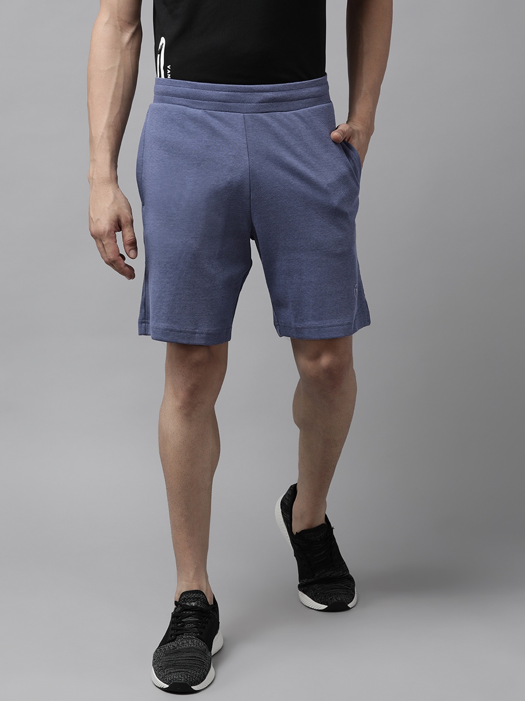 

Van Heusen Men Blue Solid Sports Shorts