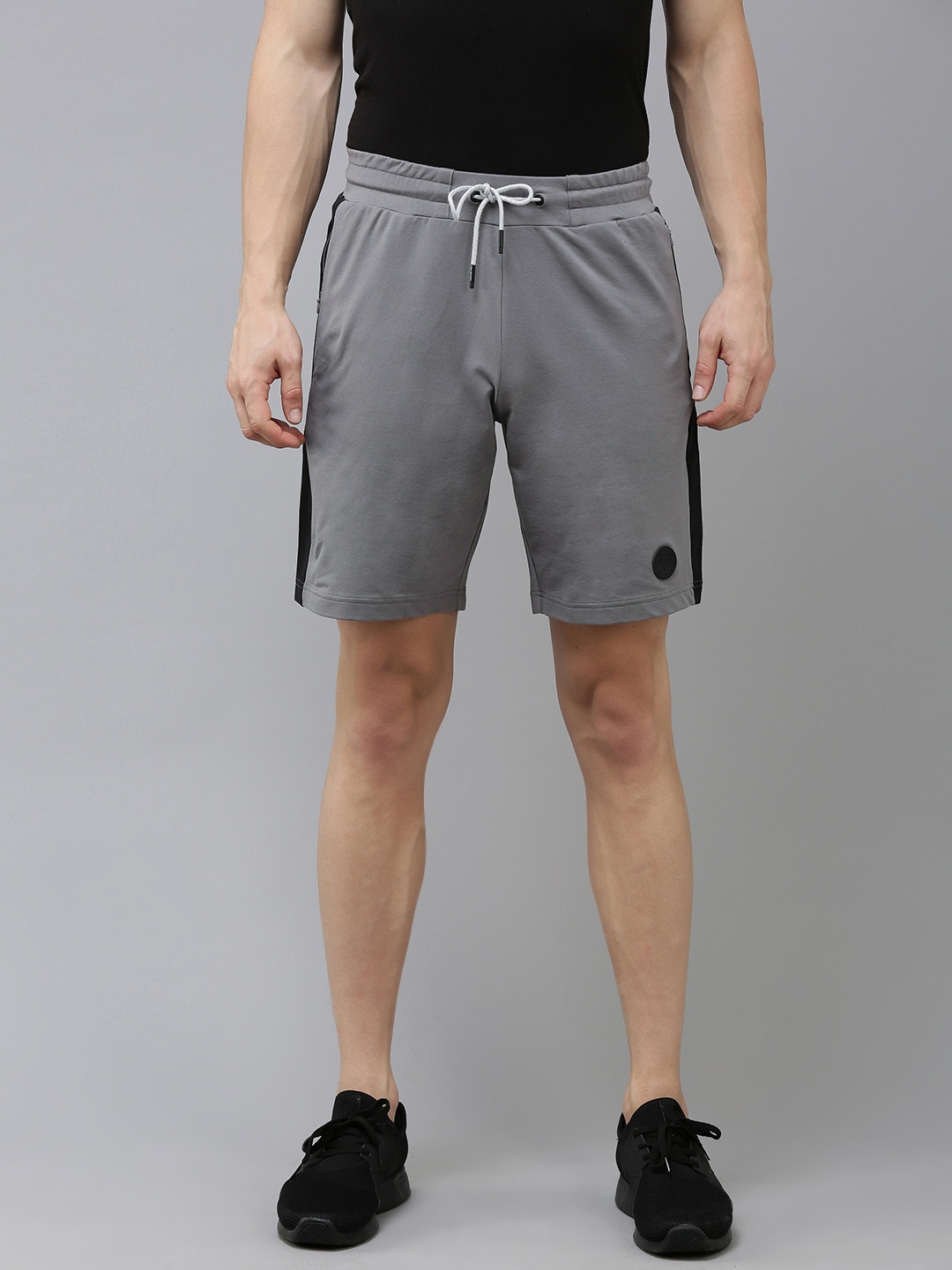 Van Heusen Flex Men Solid Sports Shorts, Grey