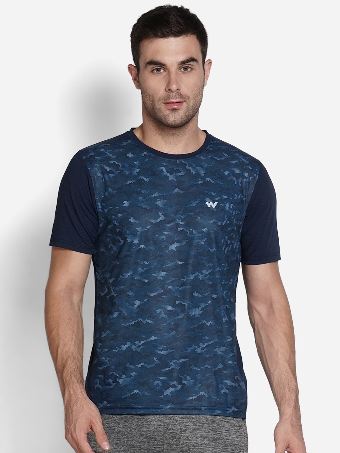 

Wildcraft Men Navy Blue Printed T-shirt