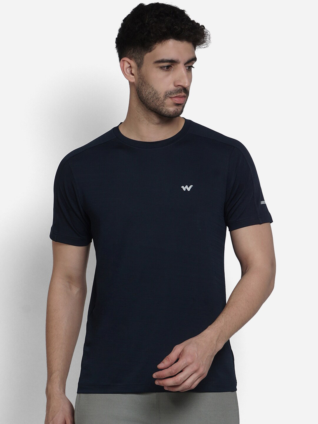 

Wildcraft Men Navy Blue Solid T-shirt