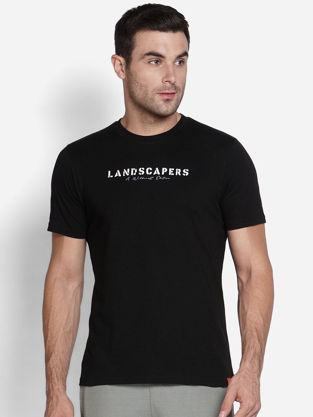 

Wildcraft Men Black Typography T-shirt