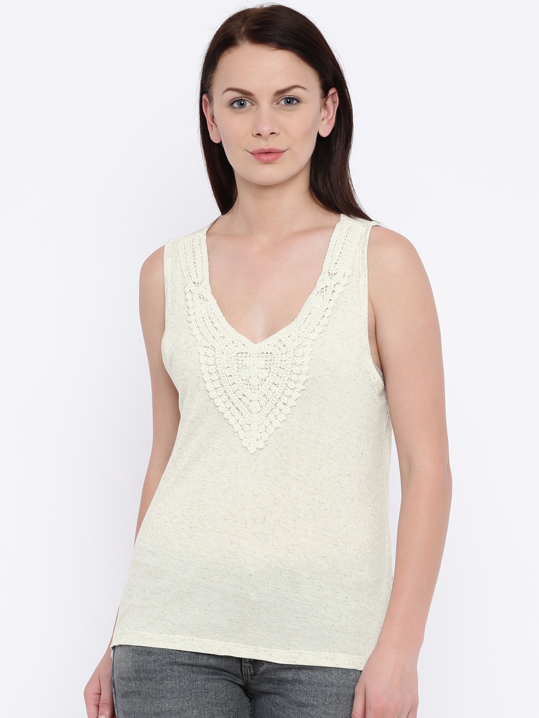 

Pepe Jeans Beige High-Low Top