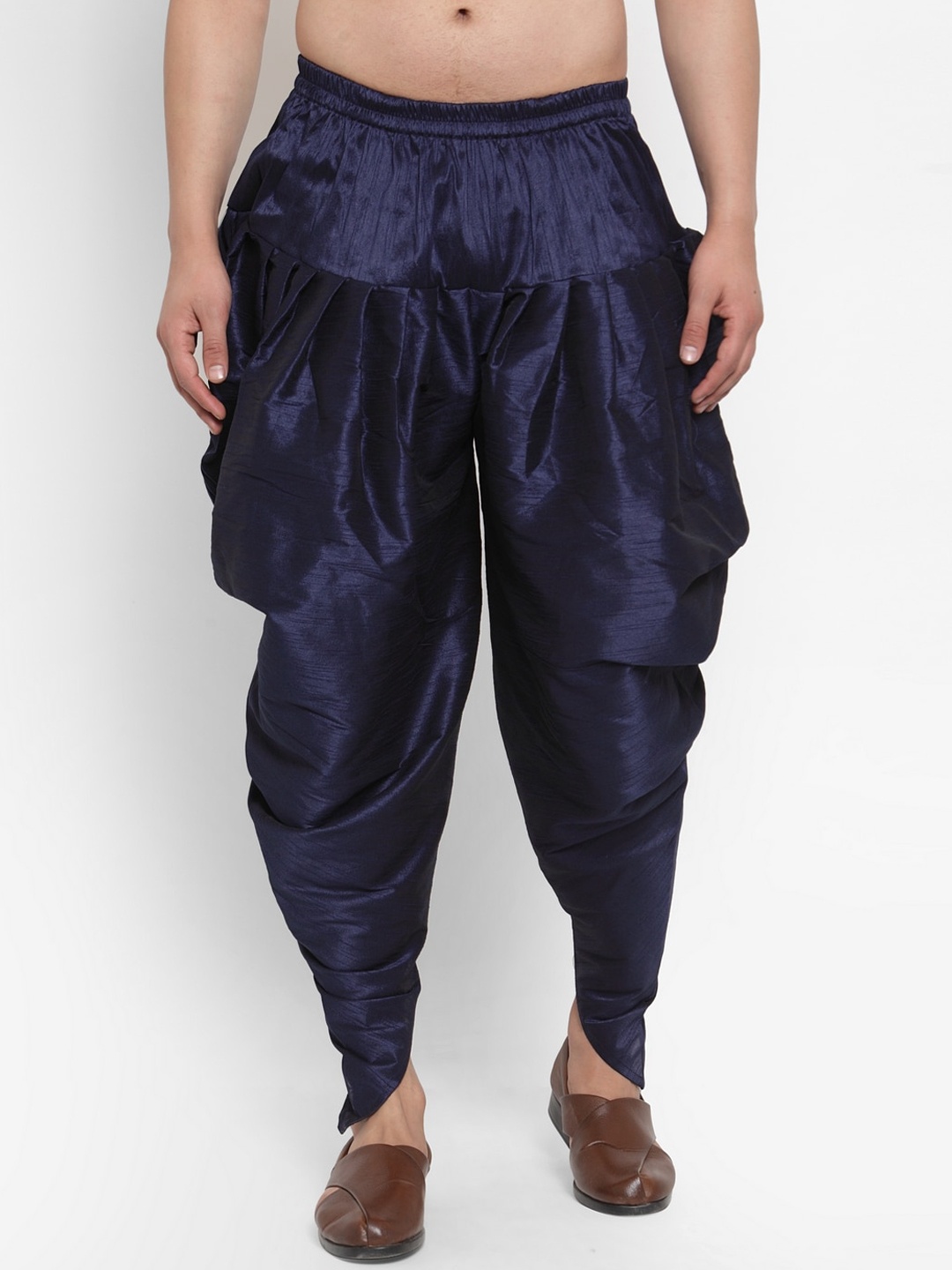 

Kaifoo Men Navy Blue Solid Dhotis