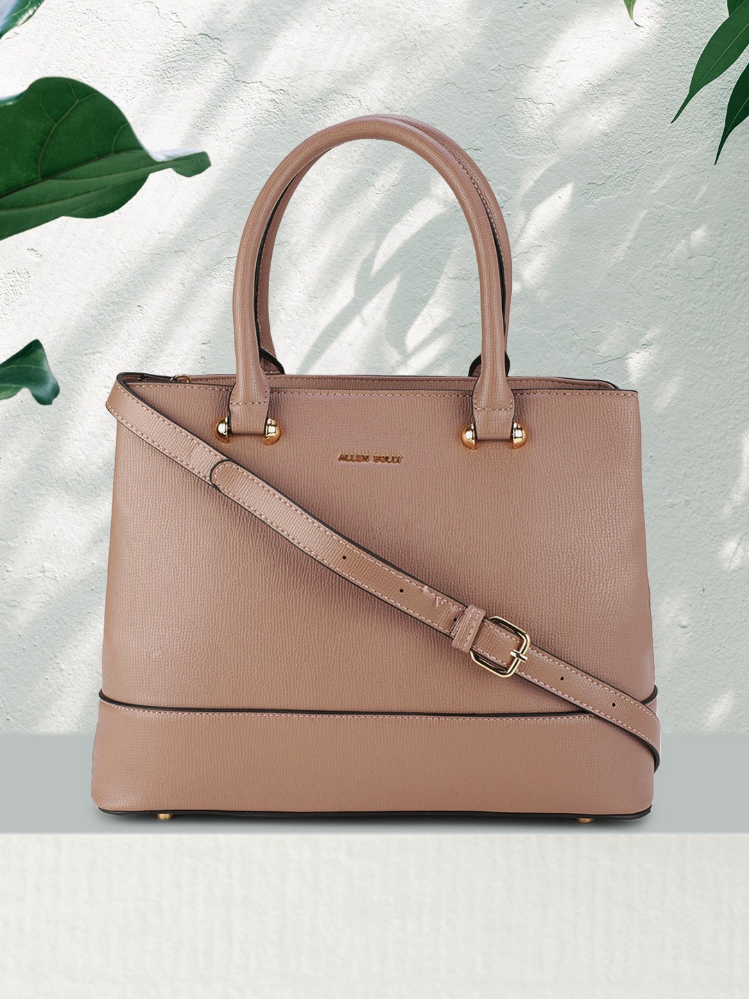 

Allen Solly Brown PU Structured Handheld Bag with Tasselled