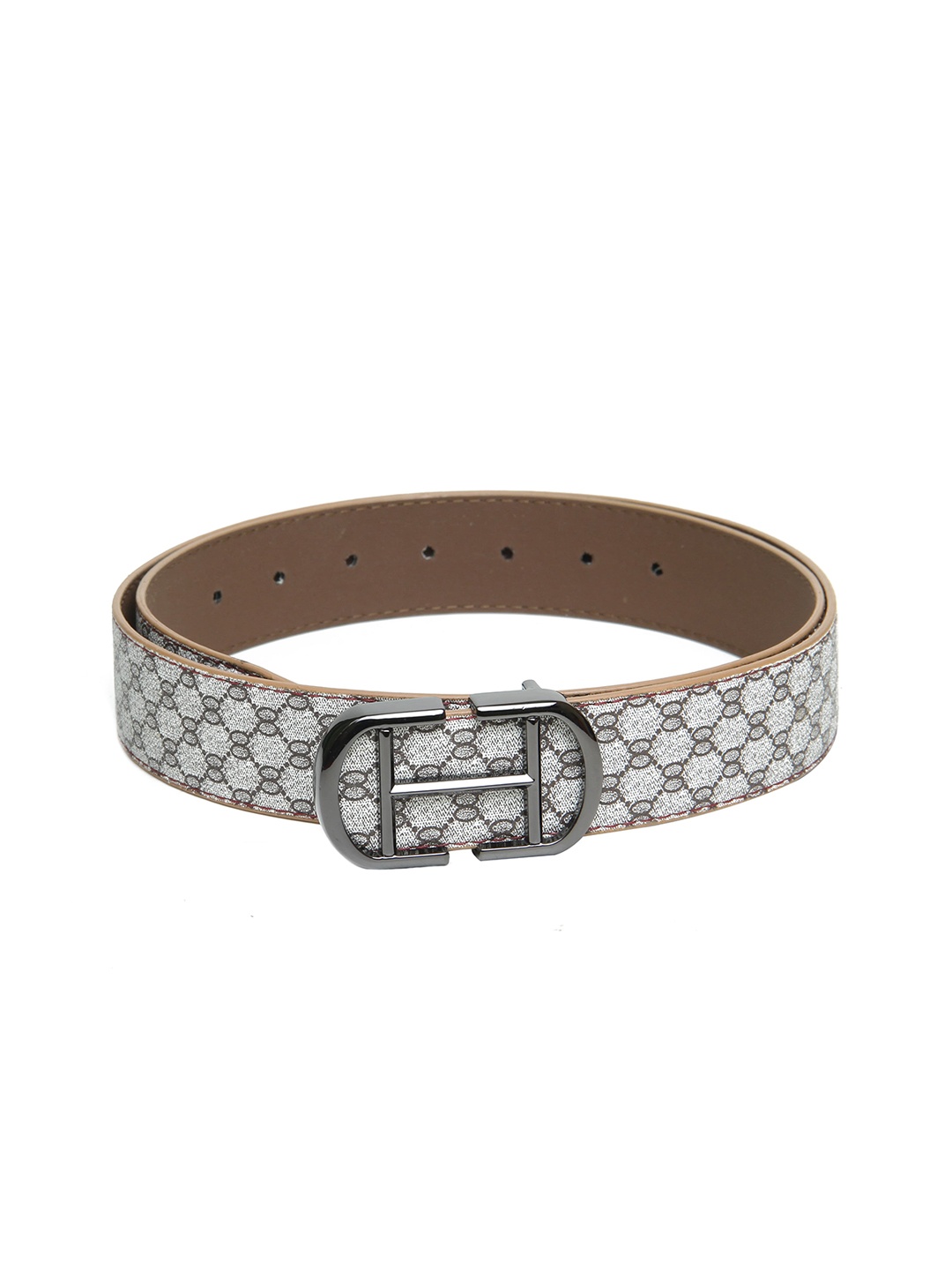 

Calvadoss Men Beige Textured PU Semi Casual belt