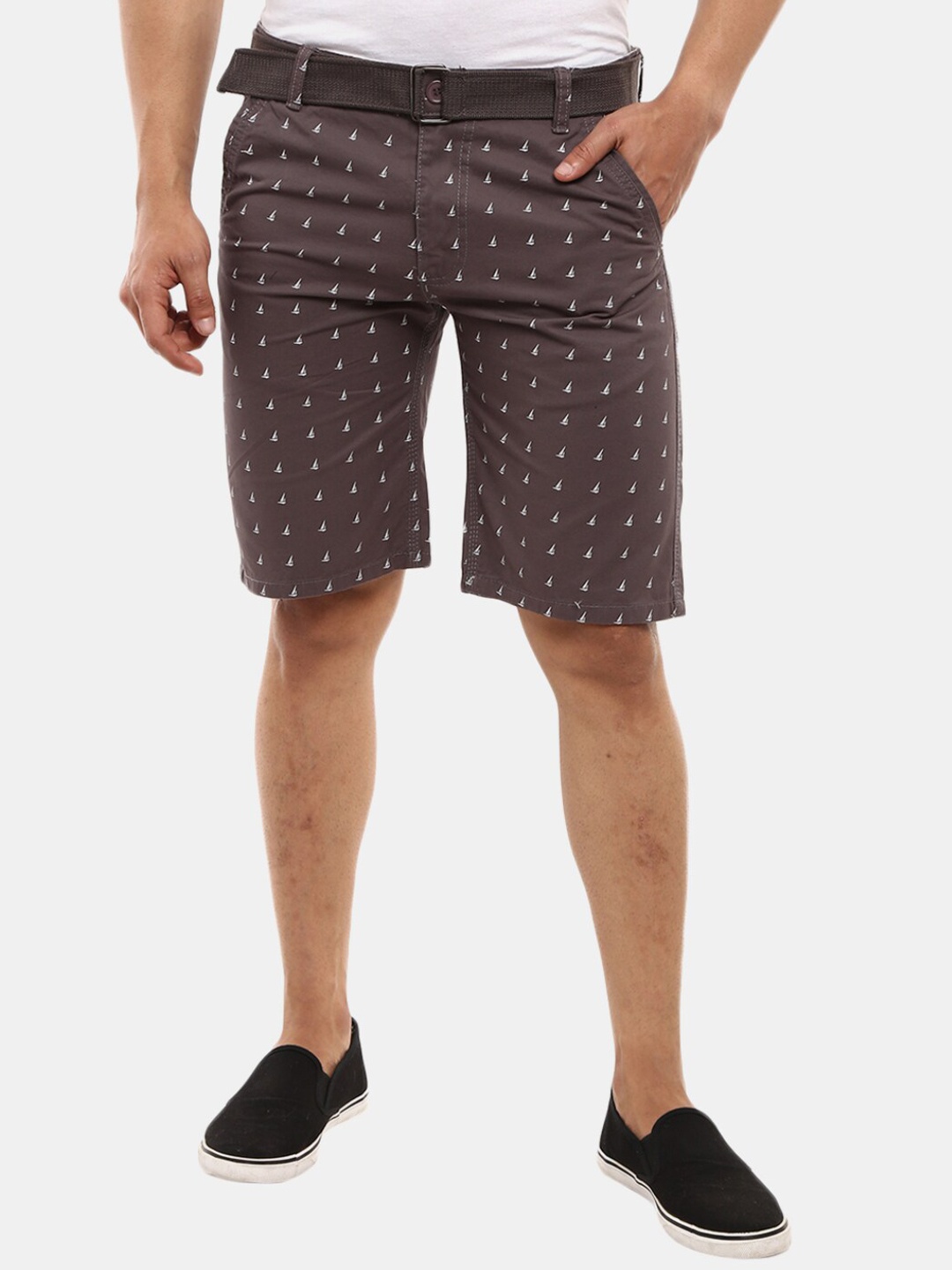 

V-Mart Men Grey Cotton Printed Outdoor Shorts