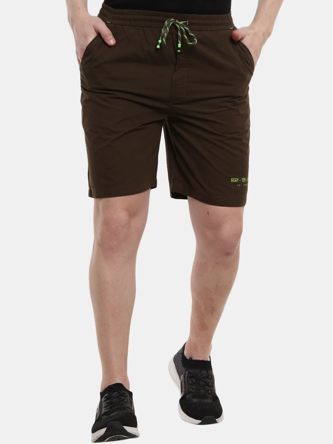 

V-Mart Men Cotton Olive Green Outdoor Shorts