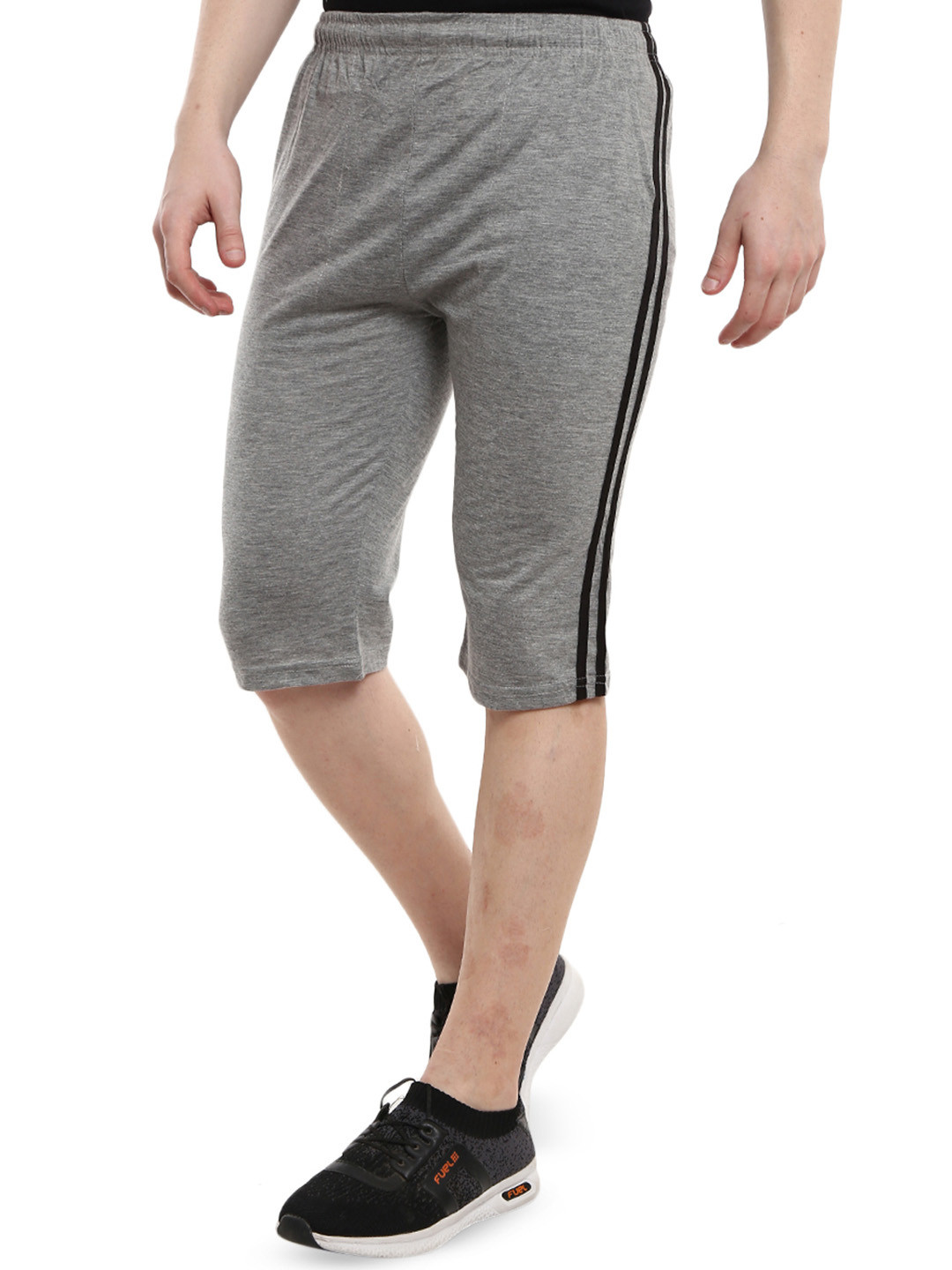 

V-Mart Men Grey Melange Outdoor Sports Shorts